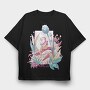 Cute Fantasy Fairy With Flowers Fairycore, Tricou Oversize Barbati (Unisex)