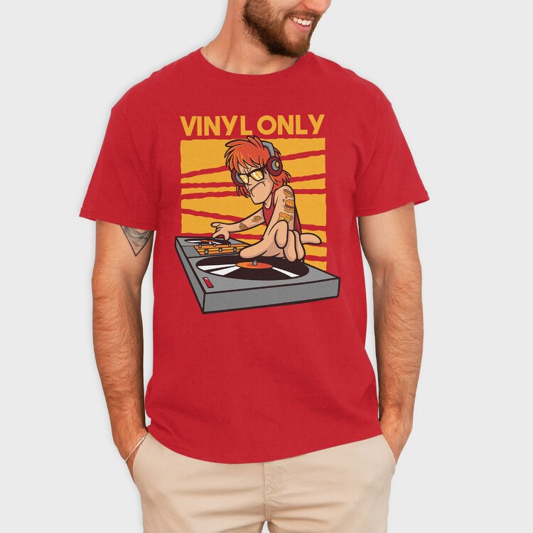 Vinyl Dj Quote, Tricou Barbati (Unisex)