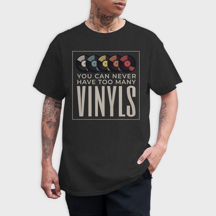 Vinyl Records Quote, Tricou Barbati (Unisex)