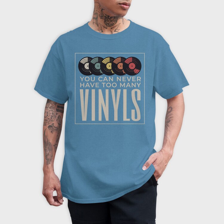 Vinyl Records Quote, Tricou Barbati (Unisex)