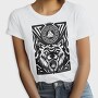 Wolf Animal And Celtic Symbol Tribal, Tricou Femei