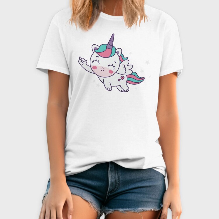 Cute Flying Unicorn, Tricou Barbati (Unisex)