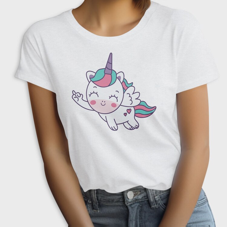 Cute Flying Unicorn, Tricou Femei