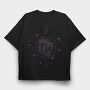Virgo Floral Zodiac Sign 06, Tricou Oversize Barbati (Unisex)