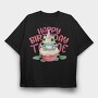 Cute Frog On Cupcake Birthday Mug, Tricou Oversize Barbati (Unisex)