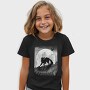 Dark Animals Wolf Silhouette, Tricou Copii