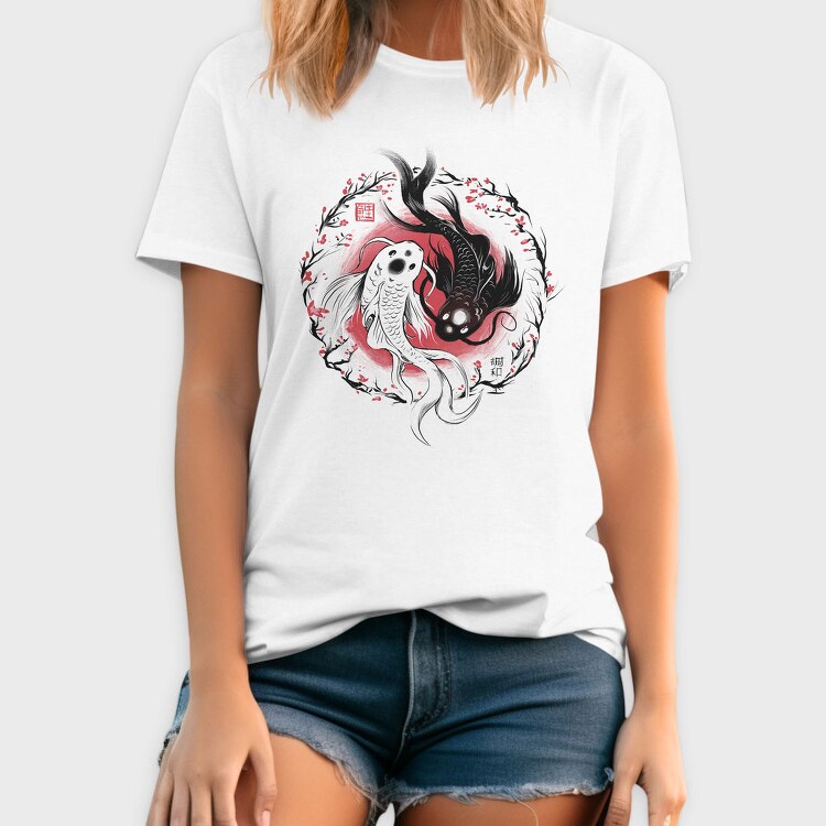 Koi Fish Yin Yang, Tricou Barbati (Unisex)