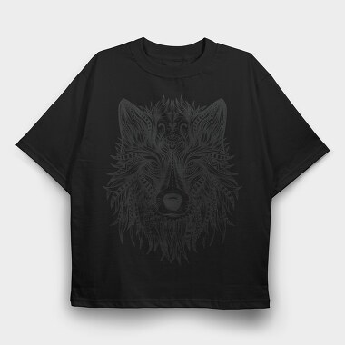 Wolf Head 001, Tricou Oversize Barbati (Unisex)