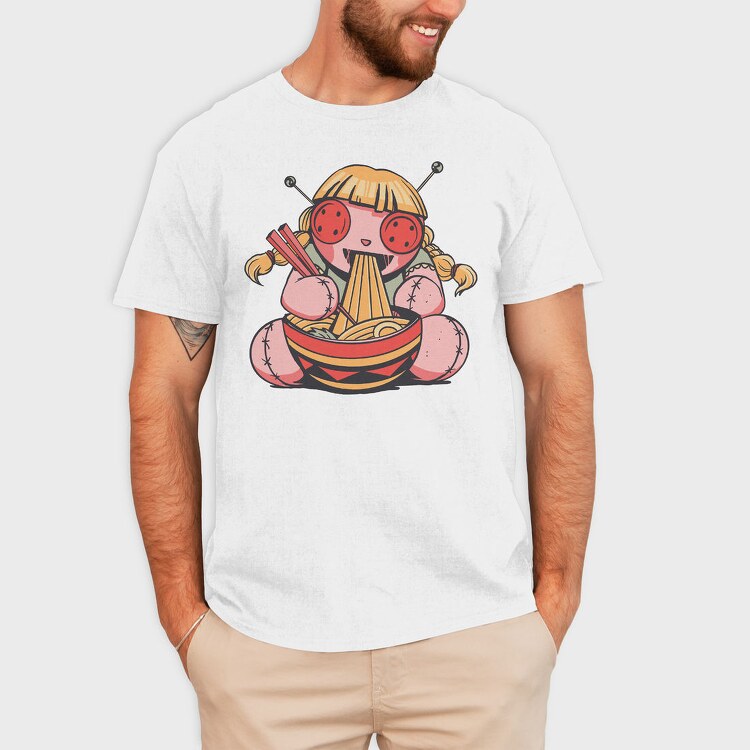 Voodoo Doll Eating Spaghetti, Tricou Barbati (Unisex)