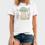 Cat With A Mushroom Hat, Tricou Barbati (Unisex)