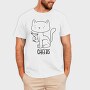 Cat With Drink Stroke Cheers, Tricou Barbati (Unisex)