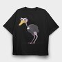 Ostrich Smile, Tricou Oversize Barbati (Unisex)