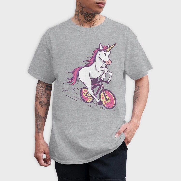 Bicicle Unicorn, Tricou Barbati (Unisex)