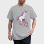 Bicicle Unicorn, Tricou Barbati (Unisex)