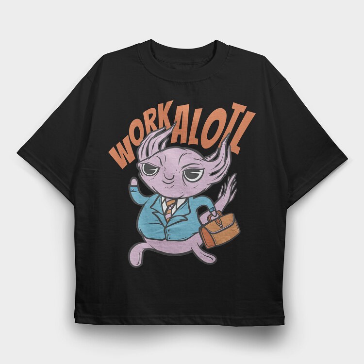 Axolotl Worker, Tricou Oversize Barbati (Unisex)