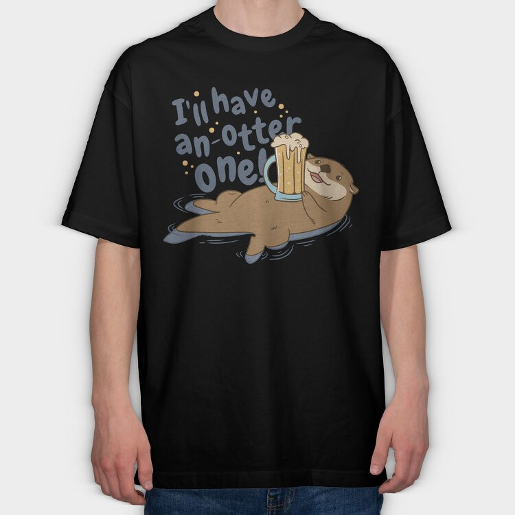 Otter Beer, Tricou Oversize Barbati (Unisex)