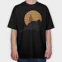 Otter In Sunset, Tricou Oversize Barbati (Unisex)
