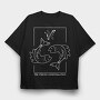 Pisces Constellation Zodiac, Tricou Oversize Barbati (Unisex)