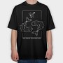 Pisces Constellation Zodiac, Tricou Oversize Barbati (Unisex)