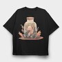 Baby Axolotl In Jar, Tricou Oversize Barbati (Unisex)