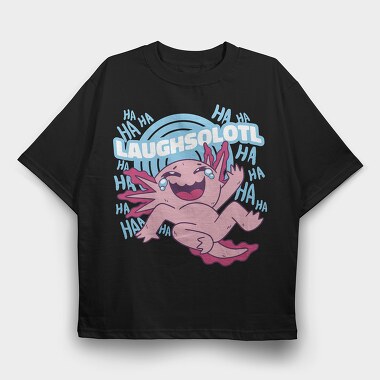 Laughsolotl Funny Axolotl Laughing, Tricou Oversize Barbati (Unisex)