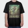 Downhill Biking Mountain Bike Downwards, Tricou Oversize Barbati (Unisex)