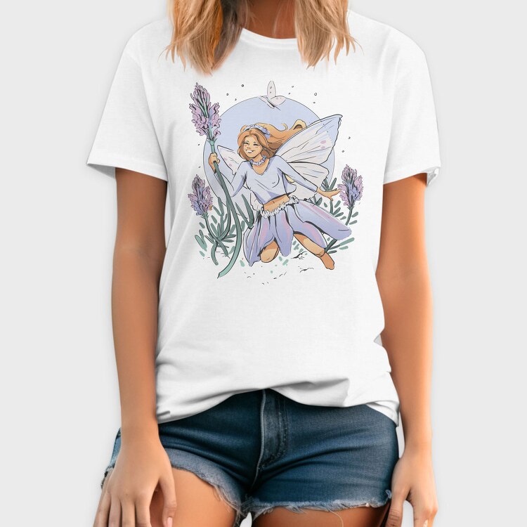 Lavender Fairy Cottagecore, Tricou Barbati (Unisex)