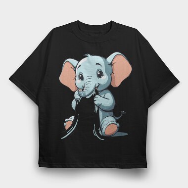 Baby Elephant, Tricou Oversize Barbati (Unisex)