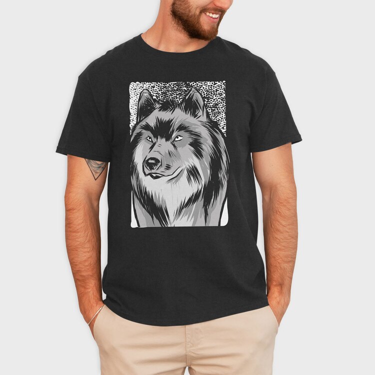 Wolf Portrait 2, Tricou Barbati (Unisex)