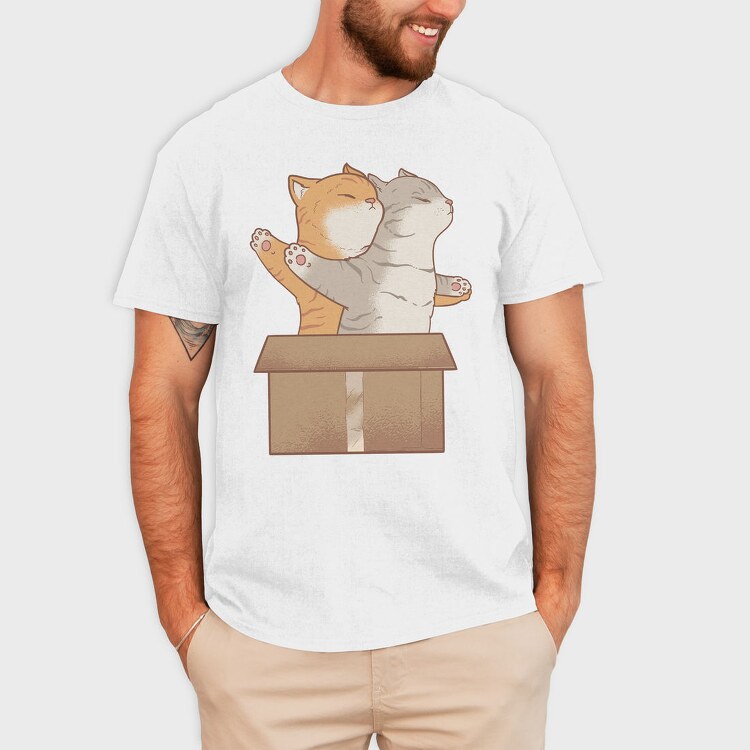 Cats In Love Titanic, Tricou Barbati (Unisex)
