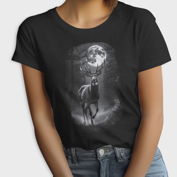 Deer Monochrome, Tricou Femei