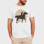 Woman Horse Rider Cowgirl Silhouette, Tricou Barbati (Unisex)