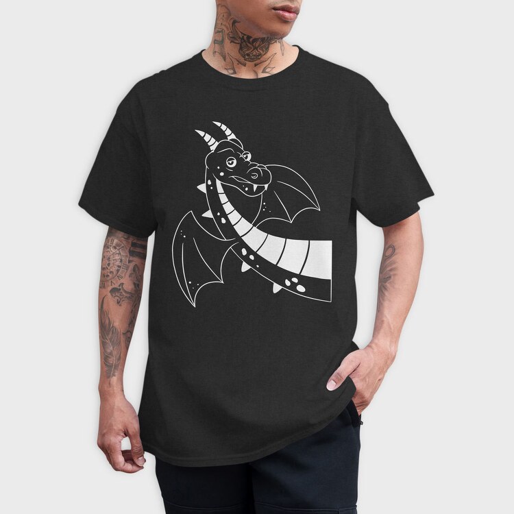 Dragon Fantasy Head, Tricou Barbati (Unisex)