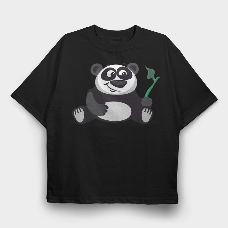 Panda Leaf Hugger, Tricou Oversize Barbati (Unisex)
