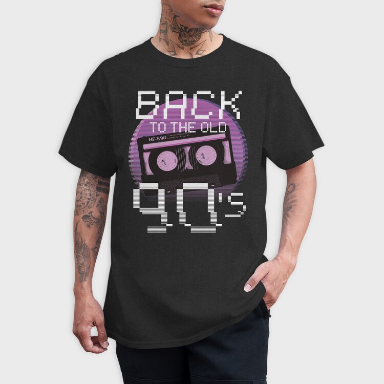Back To Old 90S, Tricou Barbati (Unisex)