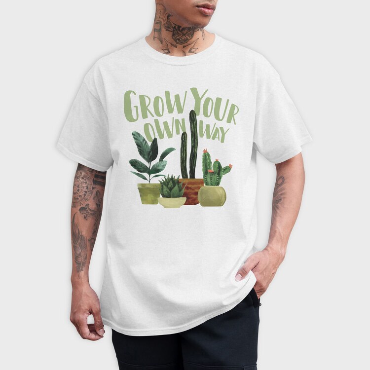Plants And Cactus Watercolor Mug 02, Tricou Barbati (Unisex)