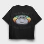 Dramatic Hippo, Tricou Oversize Barbati (Unisex)