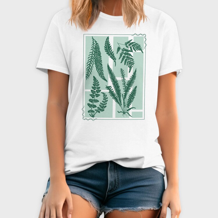 Plants And Fern Leaves Vintage, Tricou Barbati (Unisex)