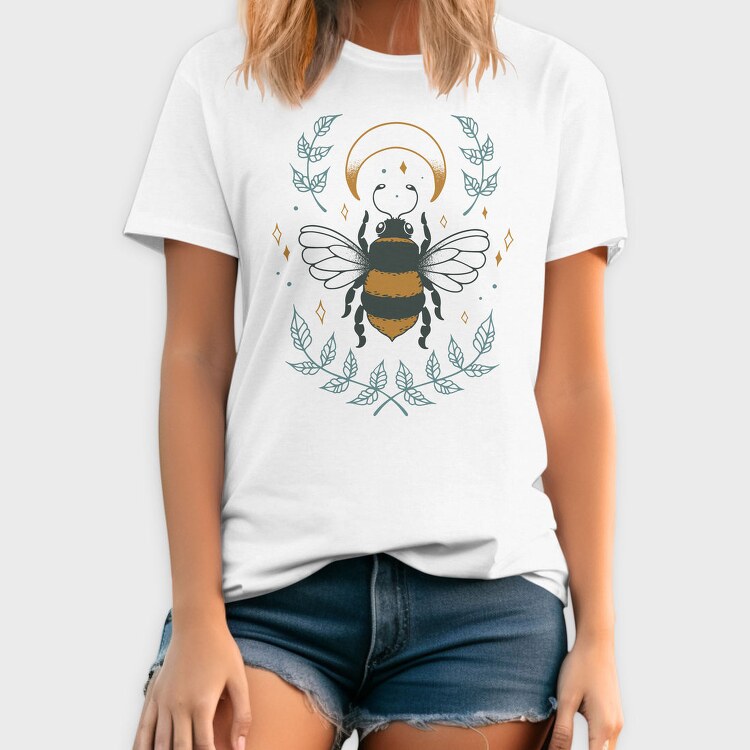 Bee And Moon Mystic, Tricou Barbati (Unisex)