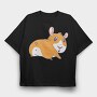 Hammy Smiley, Tricou Oversize Barbati (Unisex)