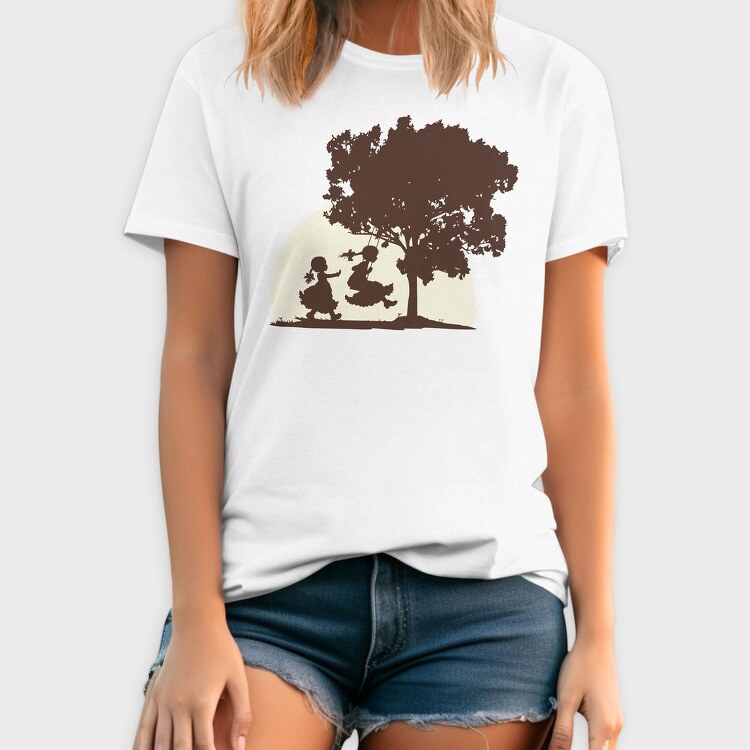 Sisters Playing Swinging, Tricou Barbati (Unisex)