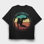 Parkour Retro Sunset Quote, Tricou Oversize Barbati (Unisex)
