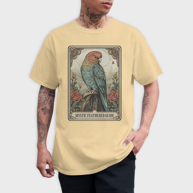 Parrot Tarot Card, Tricou Barbati (Unisex)