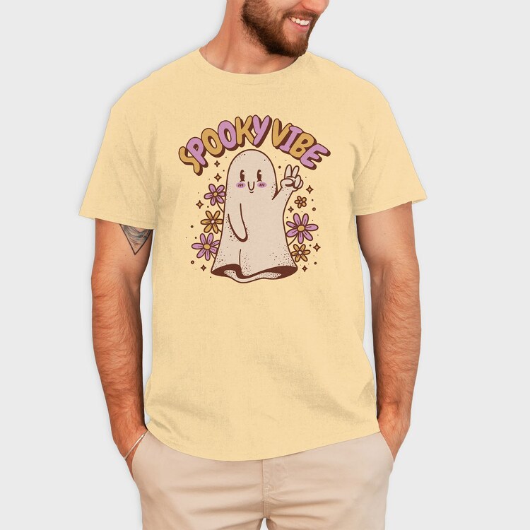 Spooky Vibe Cute Ghost, Tricou Barbati (Unisex)