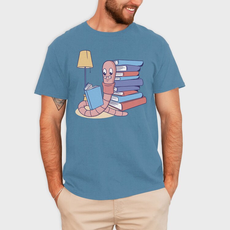 Worm Book, Tricou Barbati (Unisex)