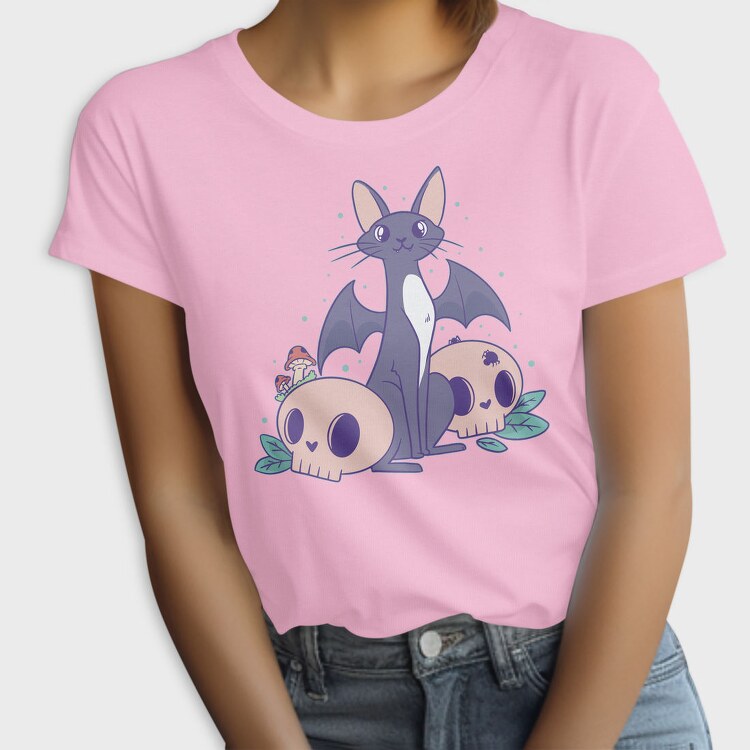 Pastel Goth Bat Cat Cute, Tricou Femei