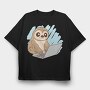 Sloth Using Computer, Tricou Oversize Barbati (Unisex)