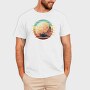 Pluto Retro Sunset Planet, Tricou Barbati (Unisex)