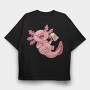 Drunk Axolotl Beer, Tricou Oversize Barbati (Unisex)