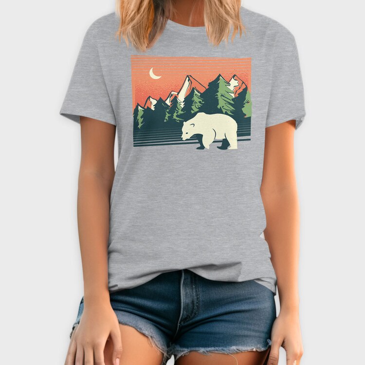 Polar Bear Landscape, Tricou Barbati (Unisex)